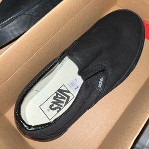 Vans Black Canvas Slip-On Sneakers